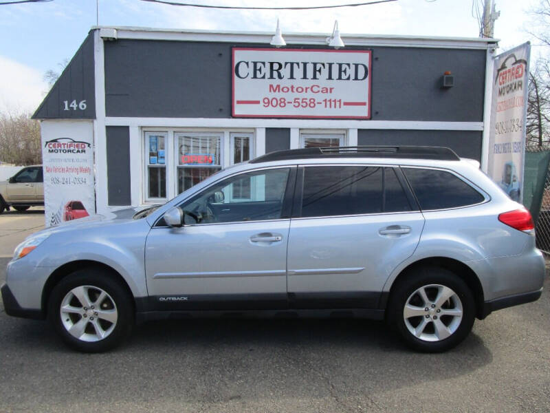 2014 Subaru Outback for sale at CERTIFIED MOTORCAR LLC in Roselle Park NJ