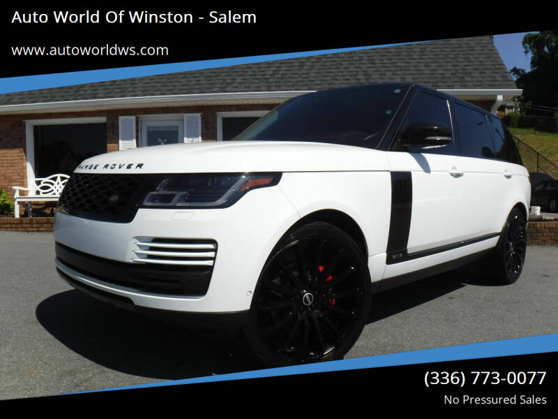 2018 Land Rover Range Rover for sale at Auto World Of Winston - Salem in Winston Salem NC