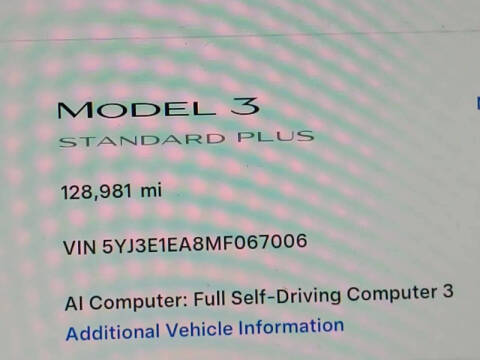 2021 Tesla Model 3 Standard Range Plus