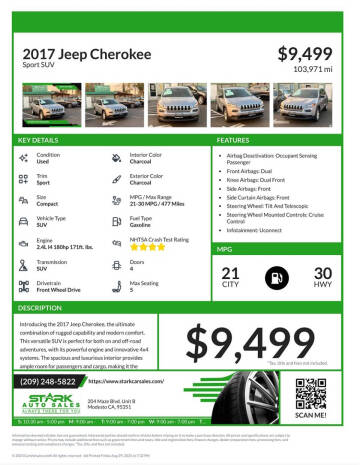 2017 Jeep Cherokee Sport