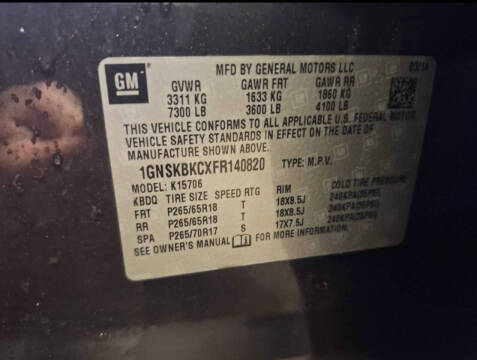 2015 Chevrolet Tahoe LT