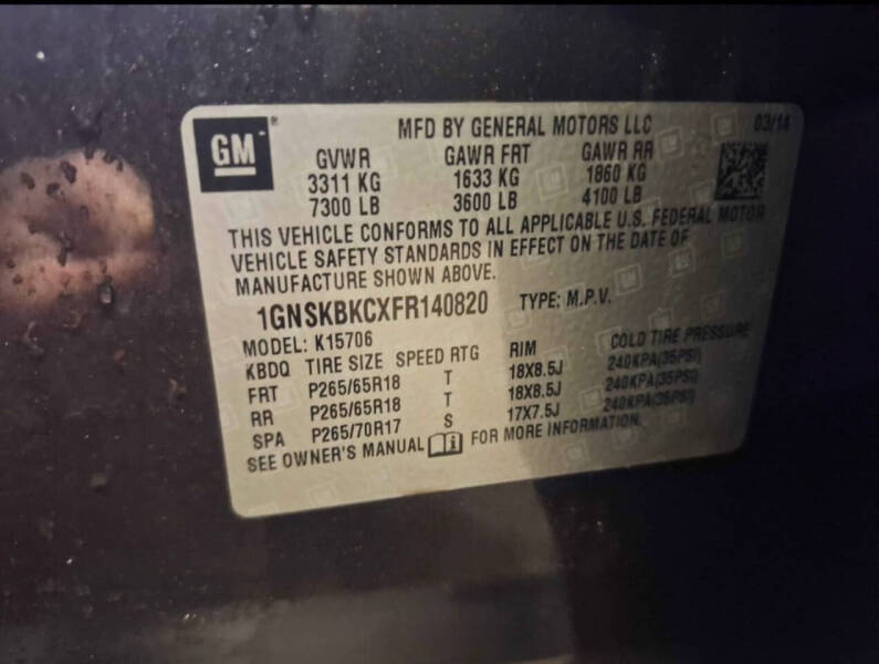 2015 Chevrolet Tahoe LT