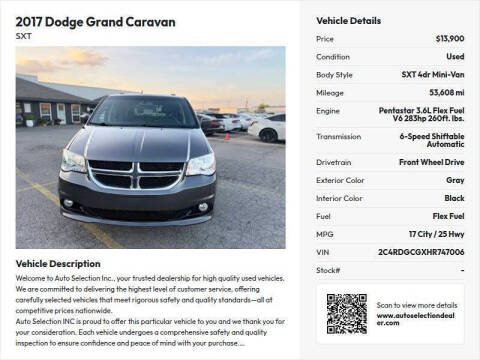 2017 Dodge Grand Caravan SXT