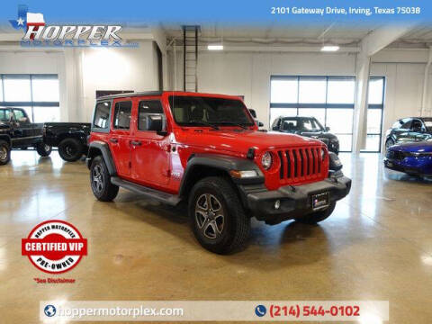 2019 Jeep Wrangler Unlimited for sale at HOPPER MOTORPLEX in Irving TX