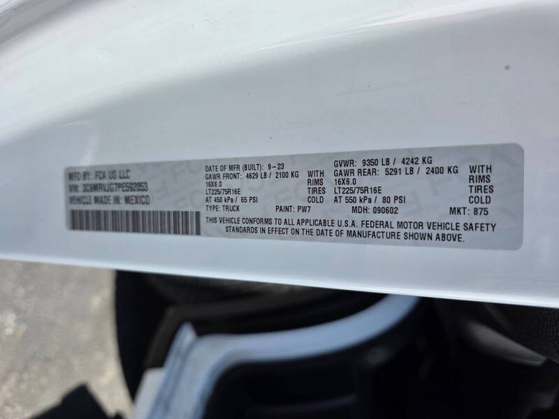 2023 RAM ProMaster 3500 159 WB