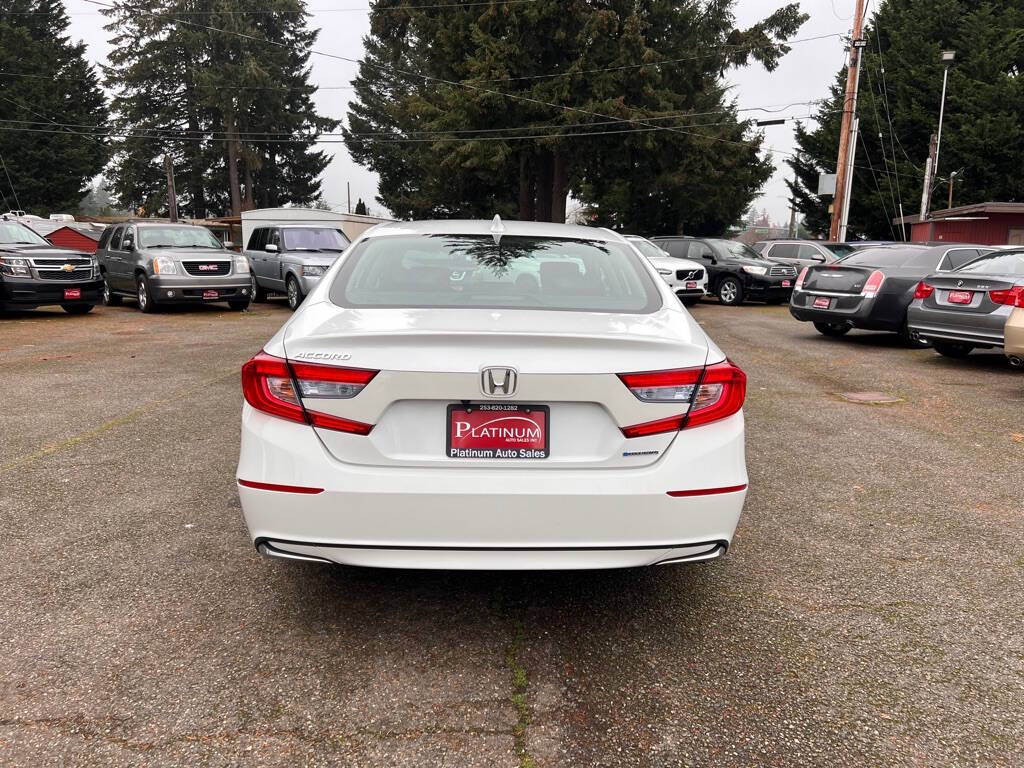 2020 Honda Accord Hybrid for sale at PLATINUM AUTO SALES INC in Lacey, WA