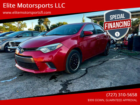 2015 Toyota Corolla for sale at Elite Motorsports LLC in Saint Petersburg FL