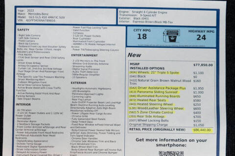 2022 Mercedes-Benz GLS GLS 450