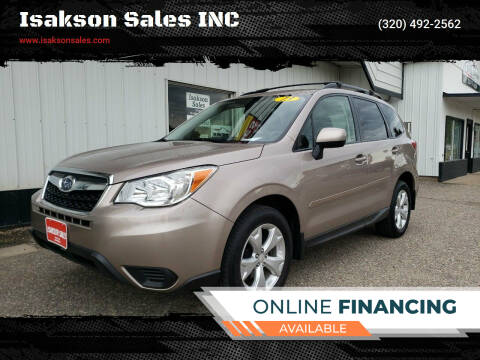 2014 Subaru Forester for sale at Isakson Sales INC in Waite Park MN