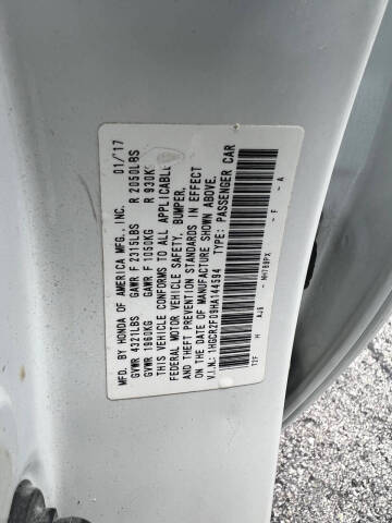 2017 Honda Accord EX w/Honda Sensing