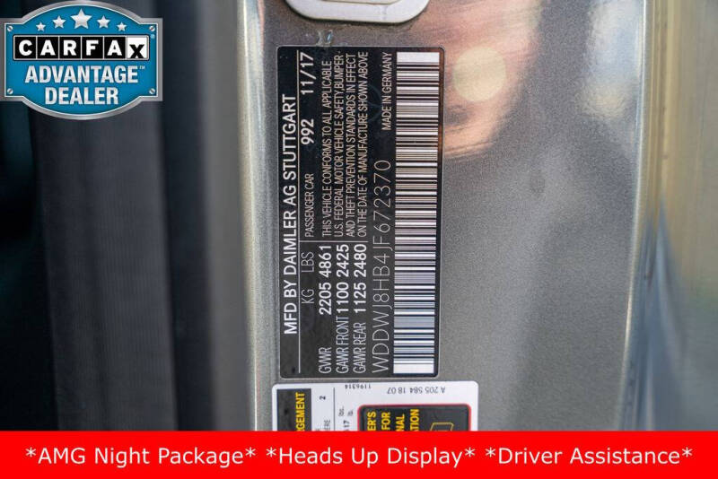 2018 Mercedes-Benz C-Class AMG C 63 S