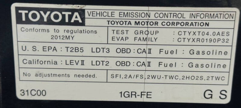 2012 Toyota 4Runner SR5