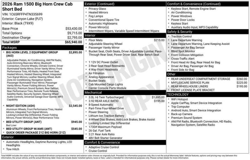 2026 RAM 1500