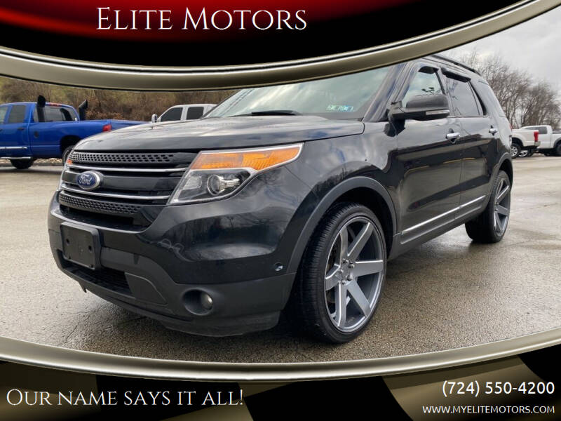 2013 Ford Explorer for sale at Elite Motors in Uniontown PA