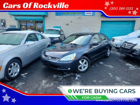 2005 Honda Accord for sale at Cars Of Rockville in Rockville MD