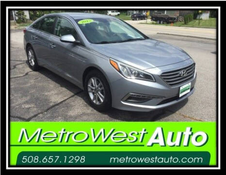 2015 Hyundai Sonata for sale at Metro West Auto in Bellingham MA