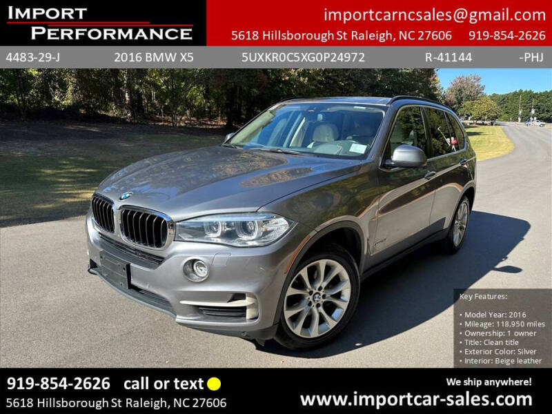 2016 BMW X5 for sale at Import Performance Sales in Raleigh NC