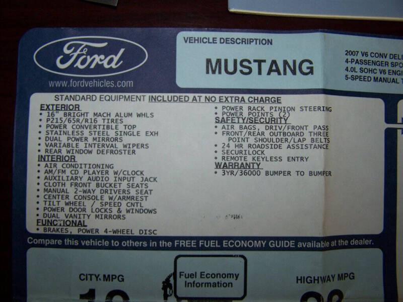 2007 Ford Mustang V6 Premium