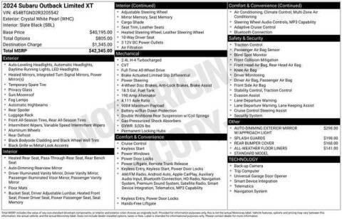 2024 Subaru Outback Limited XT