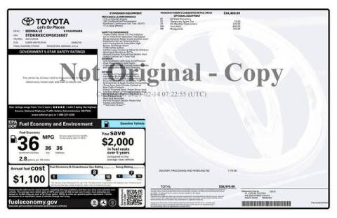 2021 Toyota Sienna LE 8-Passenger