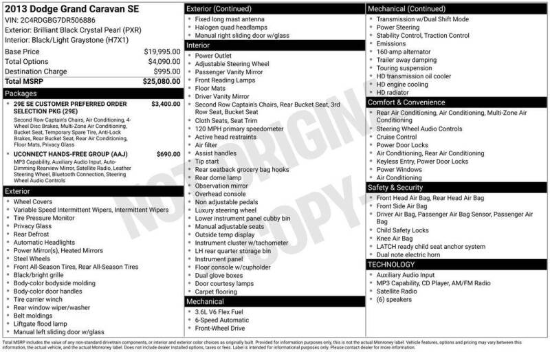 2013 Dodge Grand Caravan SE