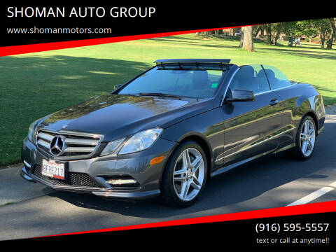 2013 Mercedes-Benz E-Class for sale at SHOMAN AUTO GROUP in Davis CA