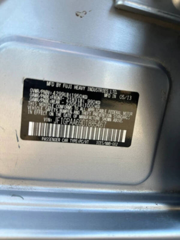 2013 Subaru Impreza 2.0i