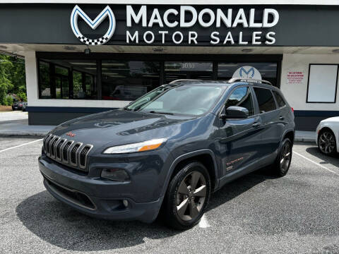 2016 Jeep Cherokee for sale at MacDonald Motor Sales in High Point NC