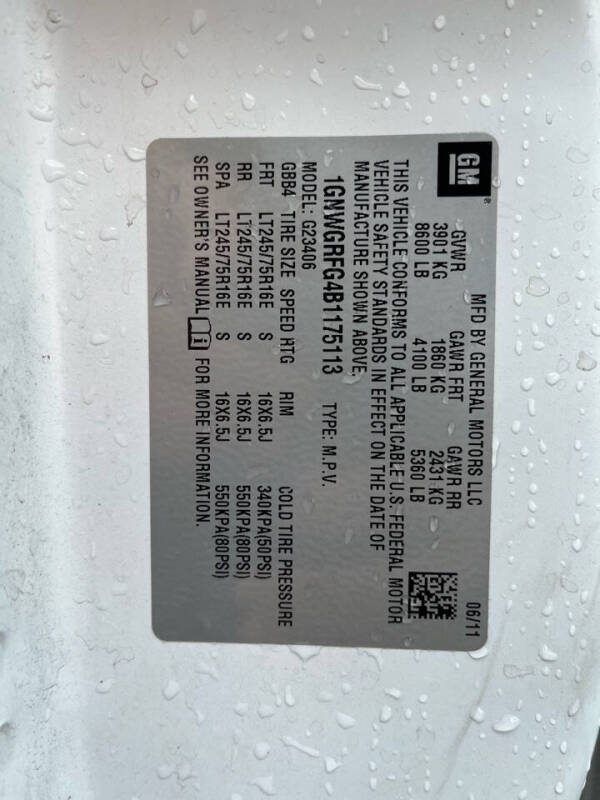 2011 Chevrolet Express LT 2500