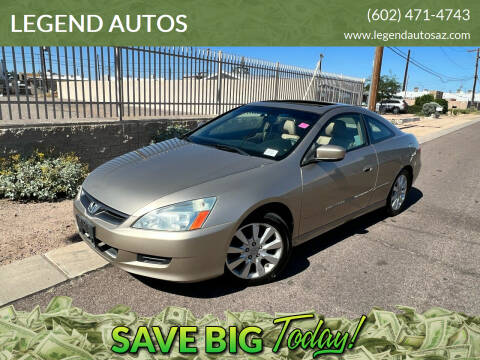 2006 Honda Accord for sale at LEGEND AUTOS in Peoria AZ