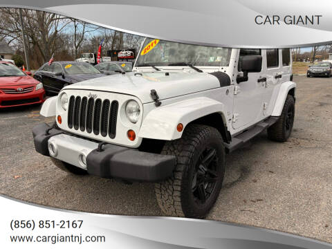 2011 Jeep Wrangler Unlimited for sale at Car Giant in Pennsville NJ