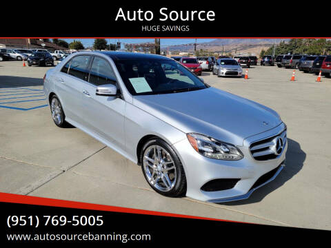 2014 Mercedes-Benz E-Class for sale at Auto Source in Banning CA