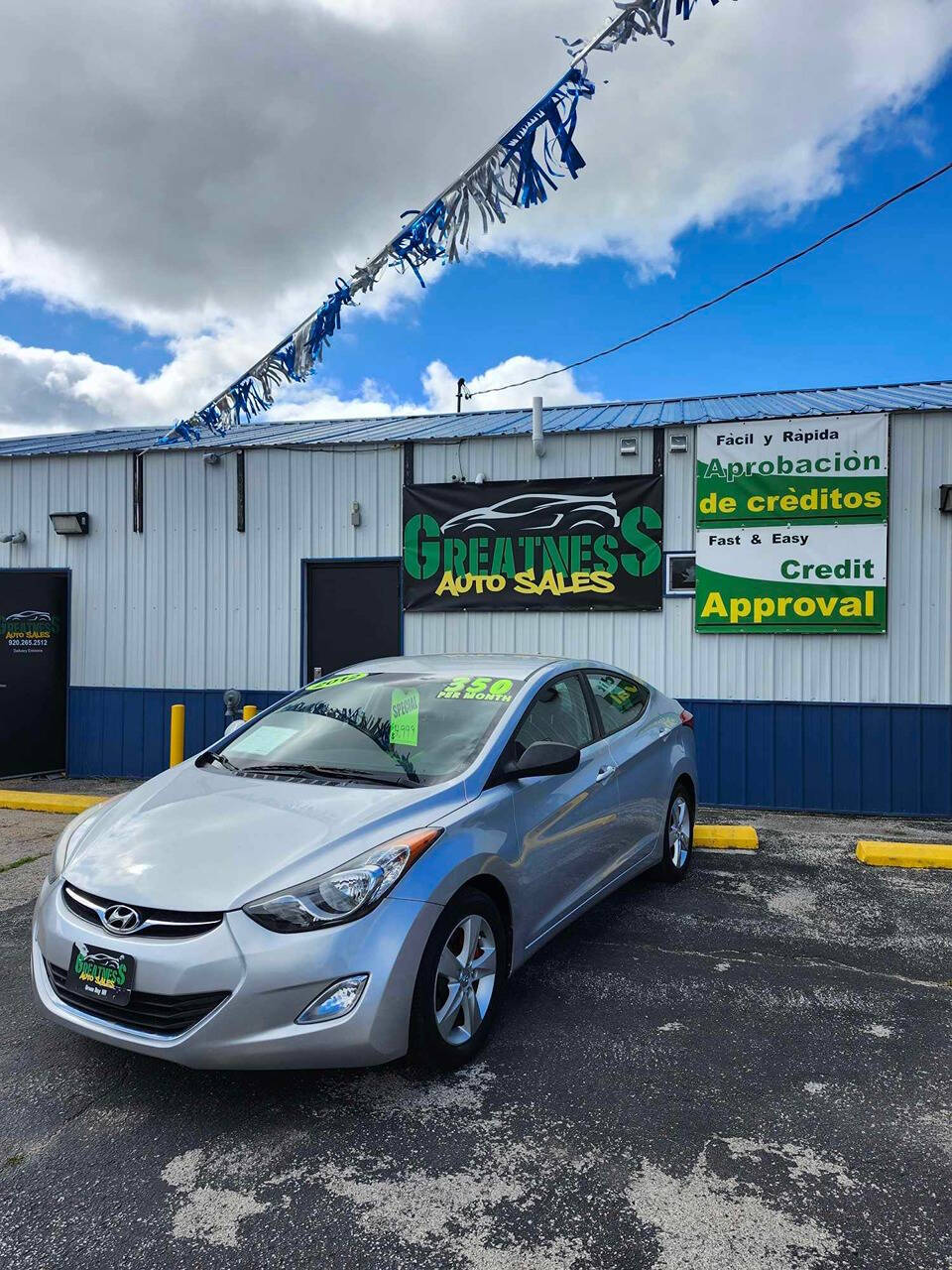 2012 Hyundai ELANTRA for sale at GREATNESS AUTO SALES in Green Bay, WI