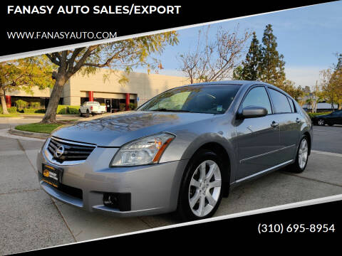 2007 Nissan Maxima for sale at FANASY AUTO SALES/EXPORT in Yorba Linda CA