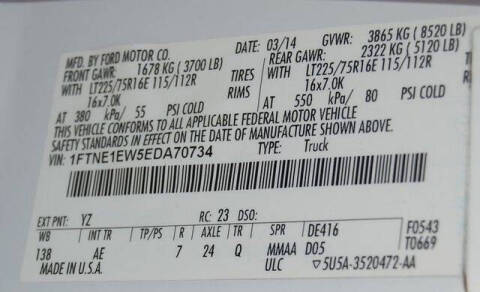 2014 Ford E-Series E-150