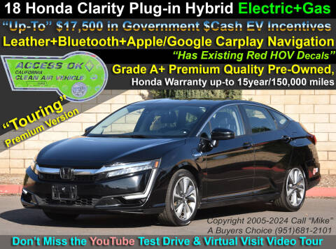 2018 Honda Clarity Plug-In Hybrid for sale at A Buyers Choice in Jurupa Valley CA