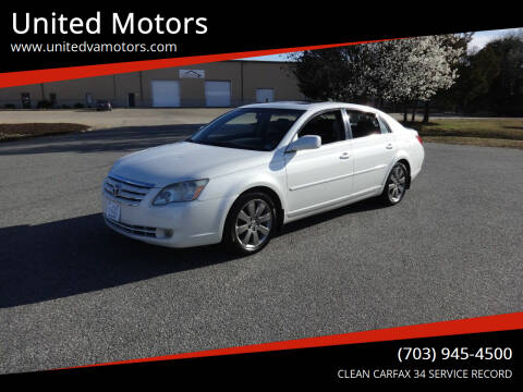 2006 Toyota Avalon for sale at United Motors in Fredericksburg VA