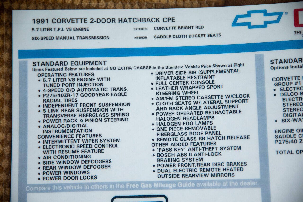 1991 Chevrolet Corvette 91