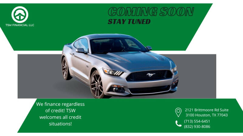 2017 Ford Mustang for sale at TSW Financial, LLC. in Houston TX