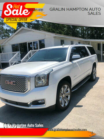 2016 GMC Yukon XL for sale at Gralin Hampton Auto Sales in Summerville SC