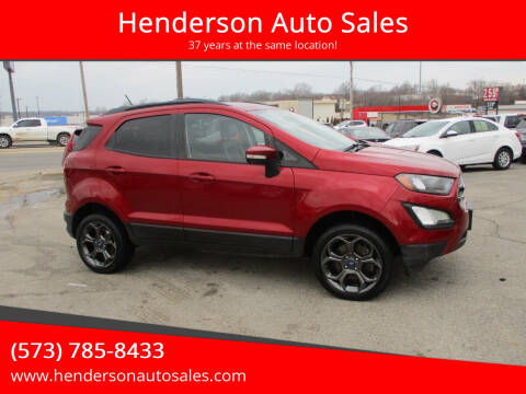 2018 Ford EcoSport for sale at Henderson Auto Sales in Poplar Bluff MO