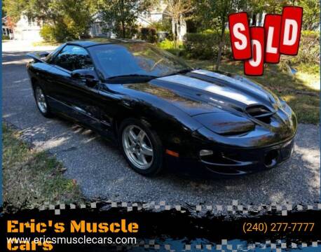 2001 Pontiac Firebird for sale at Eric's Muscle Cars in Clarksburg MD