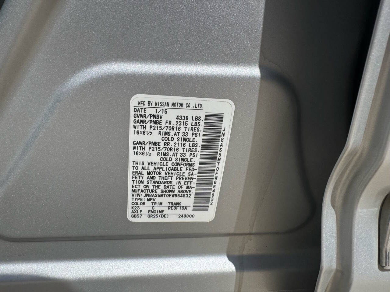 Silver 2015 Nissan Rogue Select S S 4dr Crossover 11