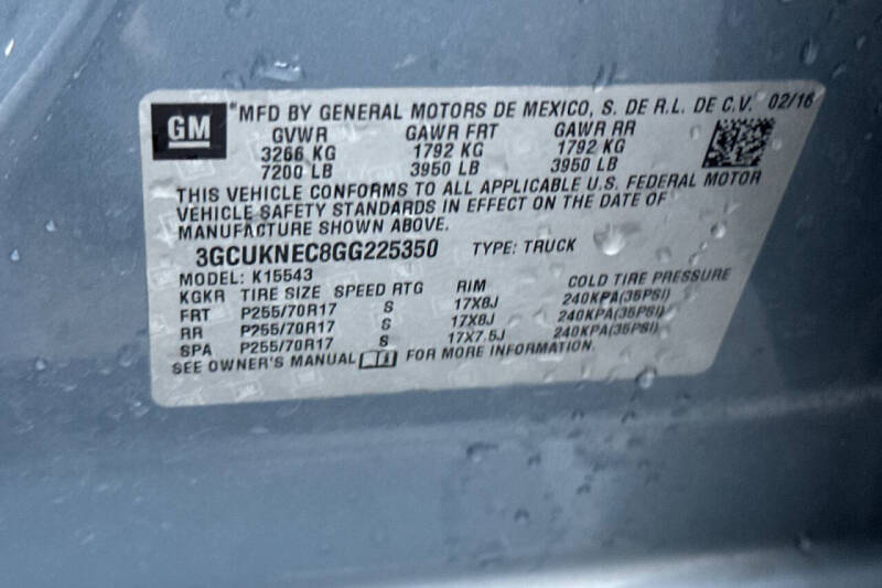 2016 Chevrolet Silverado 1500