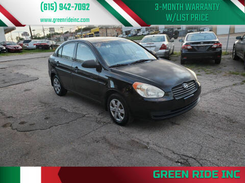 2009 Hyundai Accent for sale at Green Ride Inc in Nashville TN