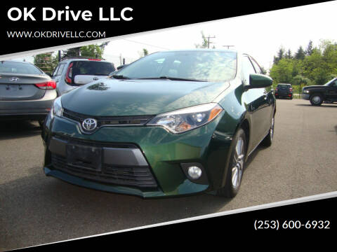 2016 Toyota Corolla for sale at OK Drive LLC in Federal Way WA