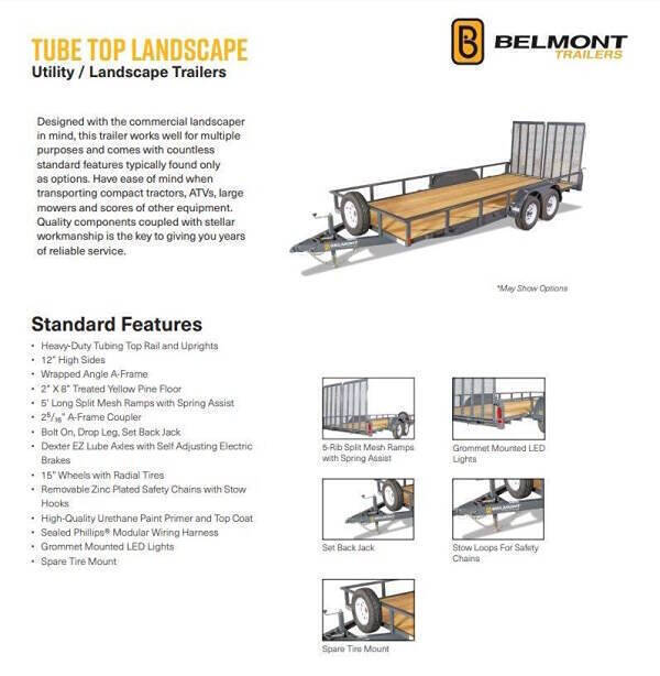 2025 Belmont Trailers LT612TT-7K