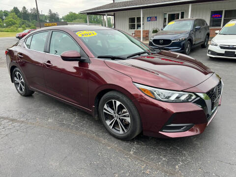 2021 Nissan Sentra for sale at Thompson Motors LLC in Attica NY