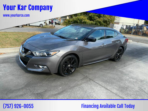 2016 Nissan Maxima for sale at Your Kar Company in Norfolk VA