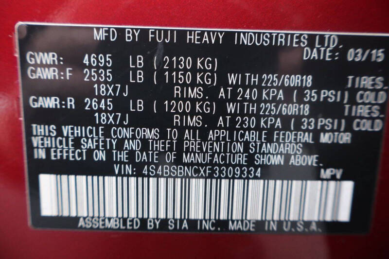 2015 Subaru Outback 2.5i Limited